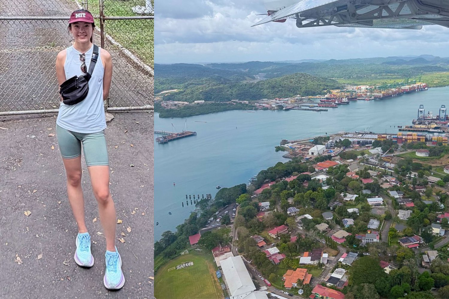 Cherry Tang in Panama, and an aerial view of the Panama Canal