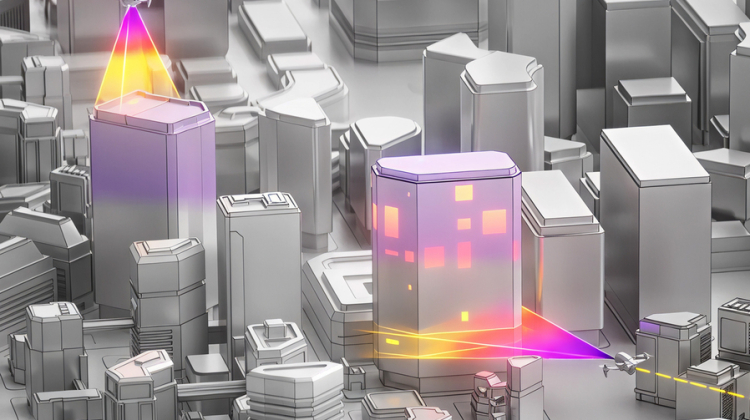 black and white image of buildings