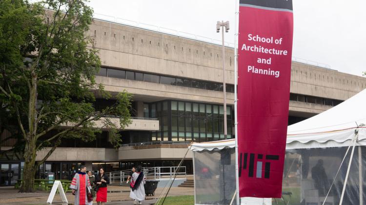School of Architecture and Planning Banner outside of venue