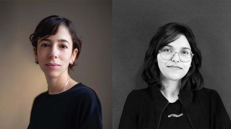 Head shots of two women