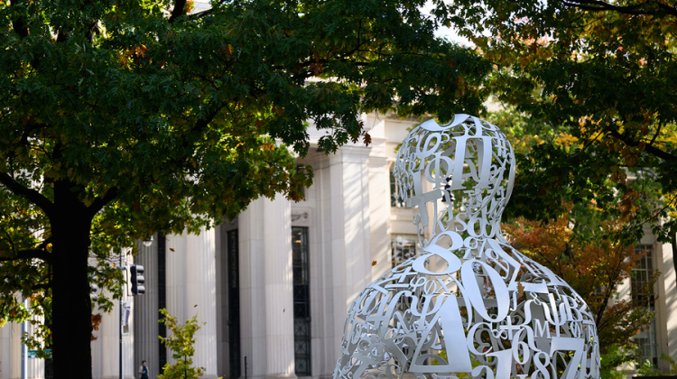 photo of sculpture on MIT campus