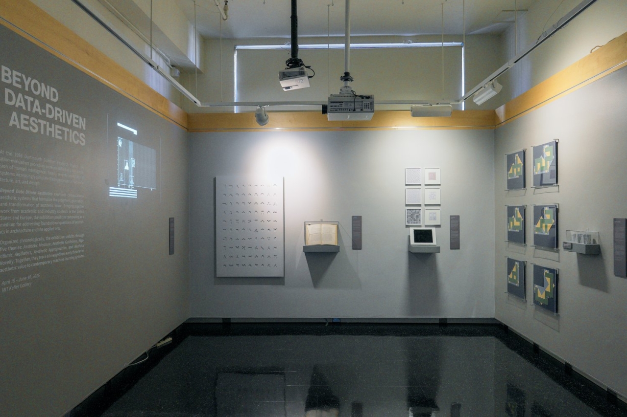 "Beyond Data-Driven Aesthetics," by Alexandros Haridis at the MIT Keller Gallery, presents historical and contemporary works that examine how algorithms, computation, and machine learning have shaped aesthetic thinking in architecture and design.