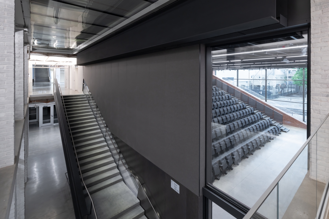 MET Warehouse auditorium and stairs