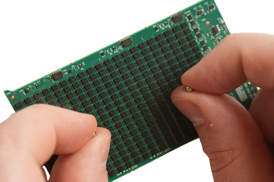 “This interface is minimally invasive, so it could be accessible to more people. You place two beads in the muscle and you have access to all of this rich information about the muscle dynamics,” says Christopher Shallal.